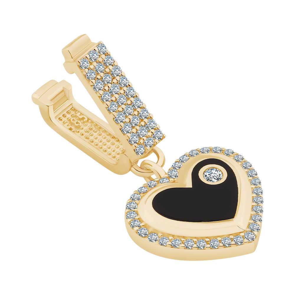 Siyah Mineli Taşlı 9mm Bileklik Charm