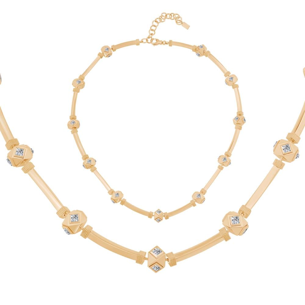 Taşlı Silindir Kolye