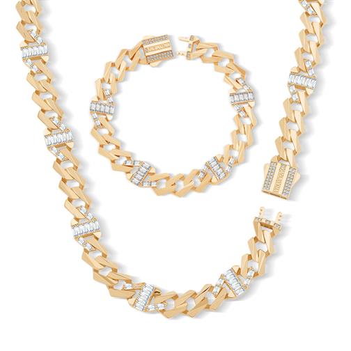 9mm Baget Taşlı Altın Gurmet Set