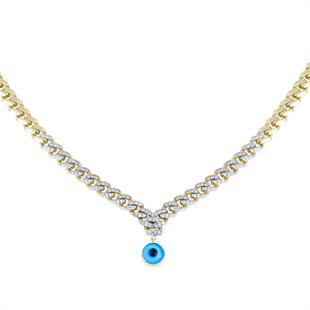 Altın Taşlı Göz Bebeğim Kolye