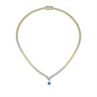 Altın Taşlı Göz Bebeğim Kolye