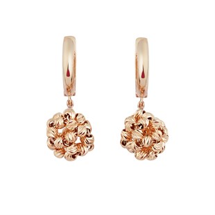 Altın Örme Top Küpe