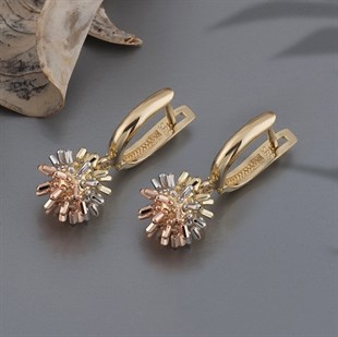 Altın Trend Top Küpe