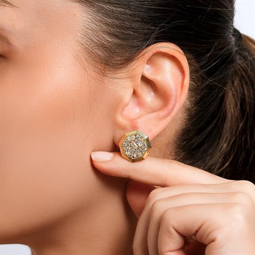 Baget Taşlı Trend Küpe