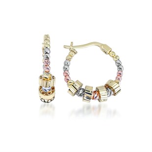 Kalemli Top Top Halka Küpe