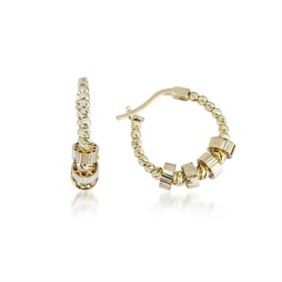 Kalemli Top Top Halka Küpe