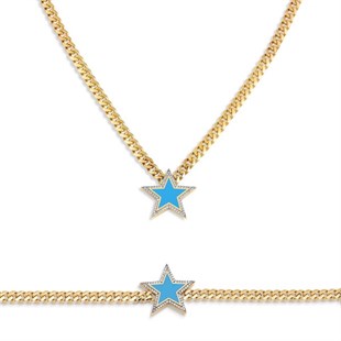 Mavi Mineli Yıldız Gurmet Set