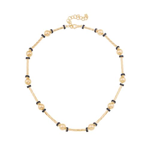 Mavi Taşlı Silindir Kolye