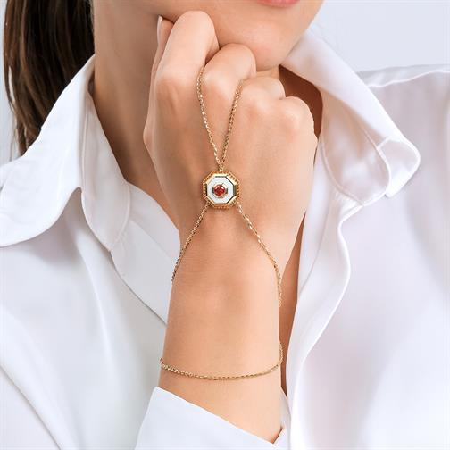 Mineli Turuncu Taşlı Şahmeran 