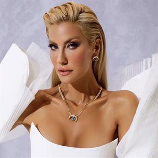 Nazar Boncuklu Hilal Kolye Ucu Charm