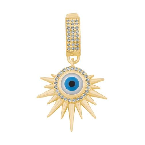 Nazar Boncuklu Taşlı Charm