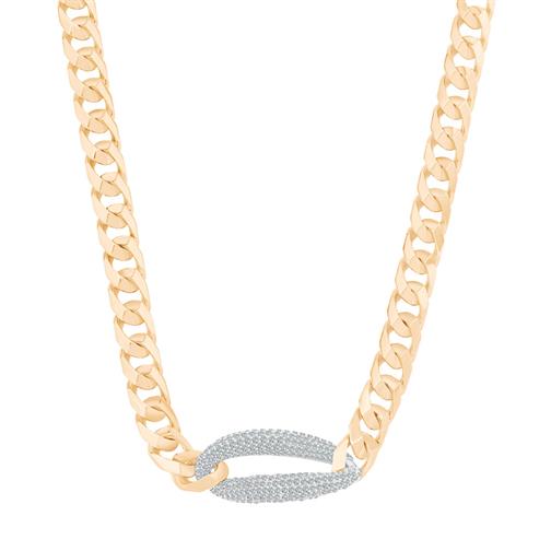 Oval Taşlı Tasarım Gurmet Zincir