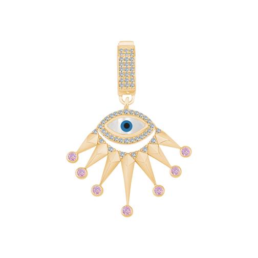 Pembe Taşlı Nazar Göz Charm