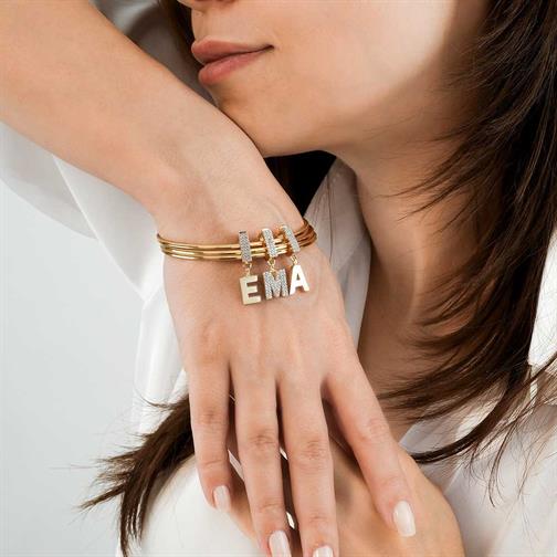 Sallantılı Harf 9mm Bileklik Charm