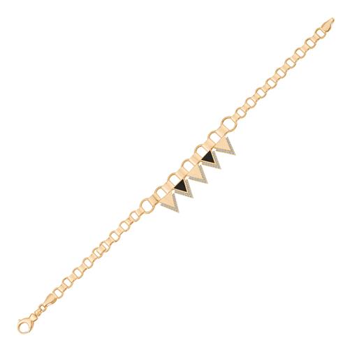 Siyah Mineli Üçgen Bileklik