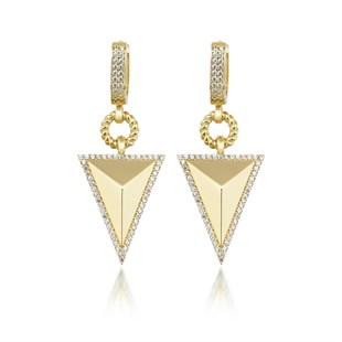 Taşlı Pramit Küpe