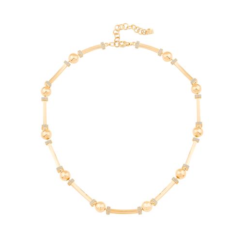 Taşlı Top Silindir Kolye