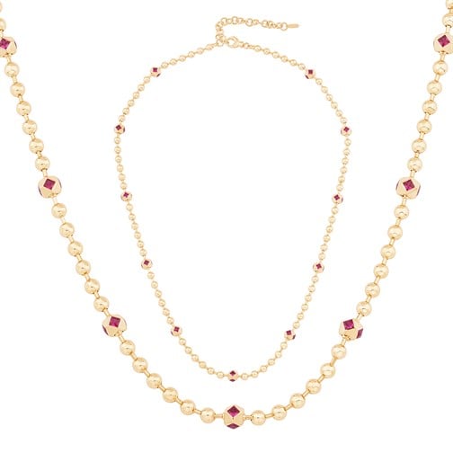 Taşlı Top Top Kolye