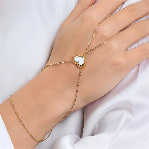 Turuncu Taşlı Kalp Şahmeran 