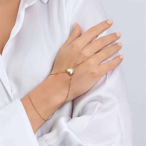 Turuncu Taşlı Kalp Şahmeran 