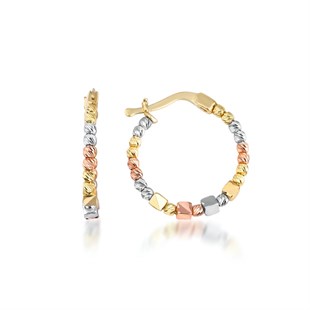 Üç Renk Küp Halka Küpe