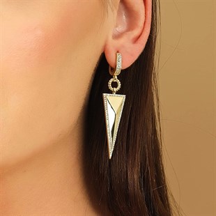 Üçgen Piramit Küpe