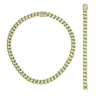 Zümrüt Taşlı Gurmet Set