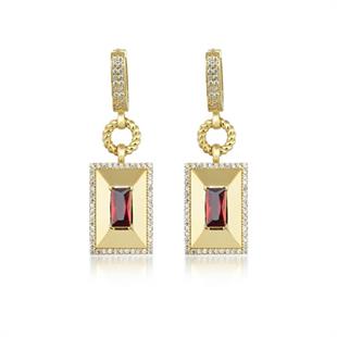 Zümrüt Taşlı Küpe