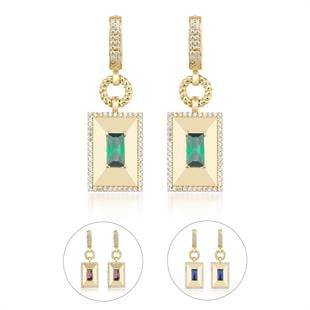 Zümrüt Taşlı Küpe