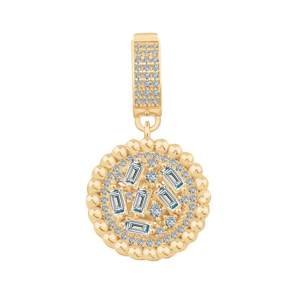 Baget Taşlı Yuvarlak Charm
