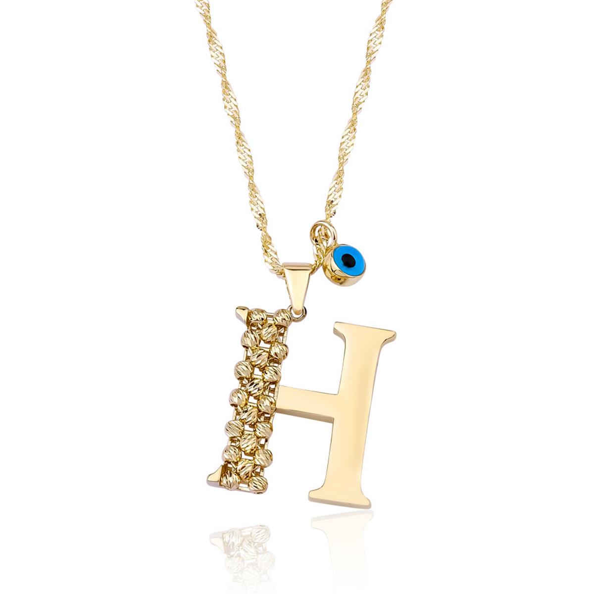 Altın H Harf Kolye - EMA Jewellery