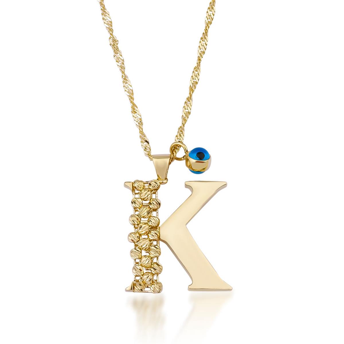 Altın K Harf Kolye - EMA Jewellery