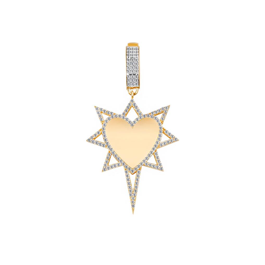 Kalp Kuzey Yıldızı Charm
