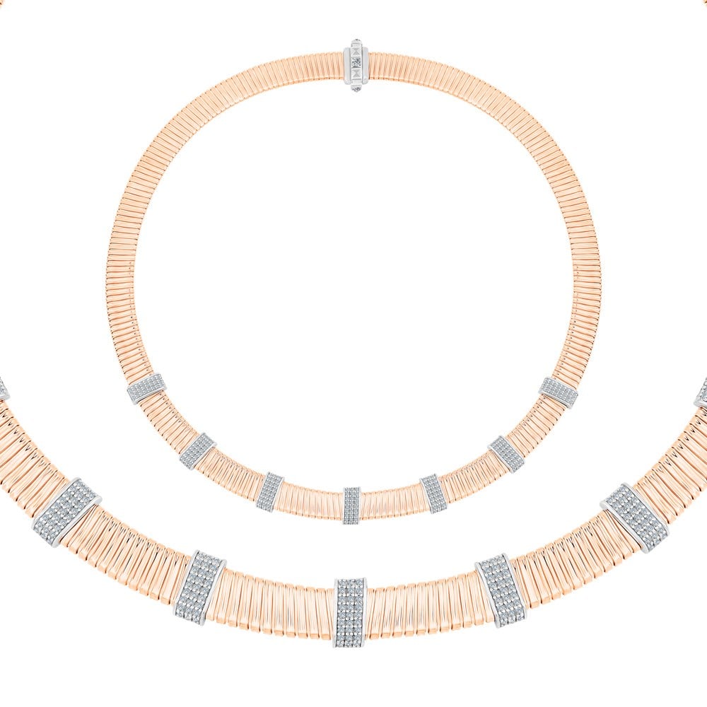 Rose Gold Taşlı Carmenta Kolye