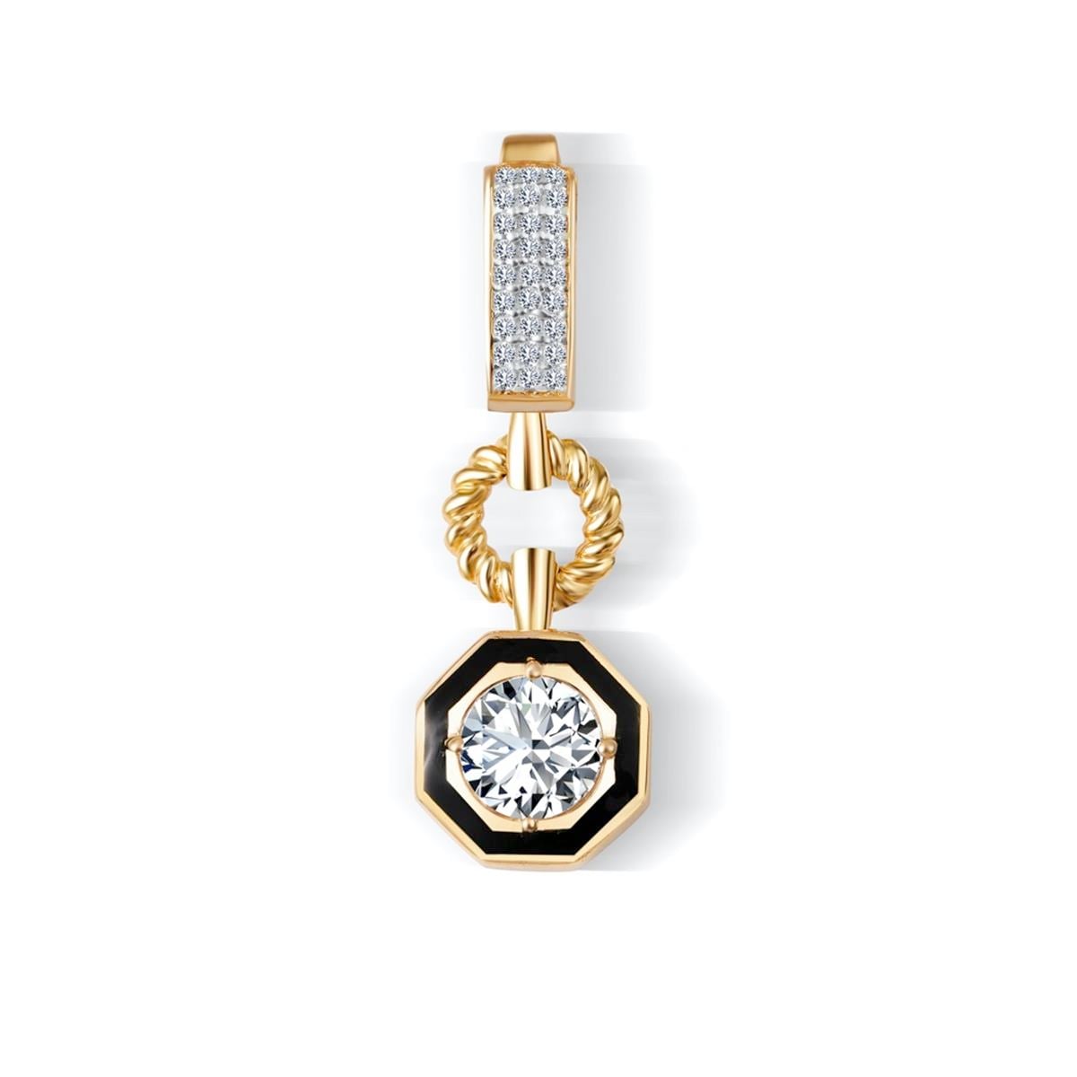 Siyah Mineli Tektaş Charm