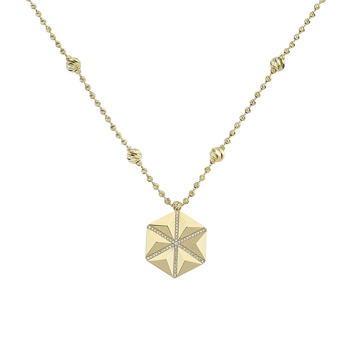 Taşlı Altıgen Kolye