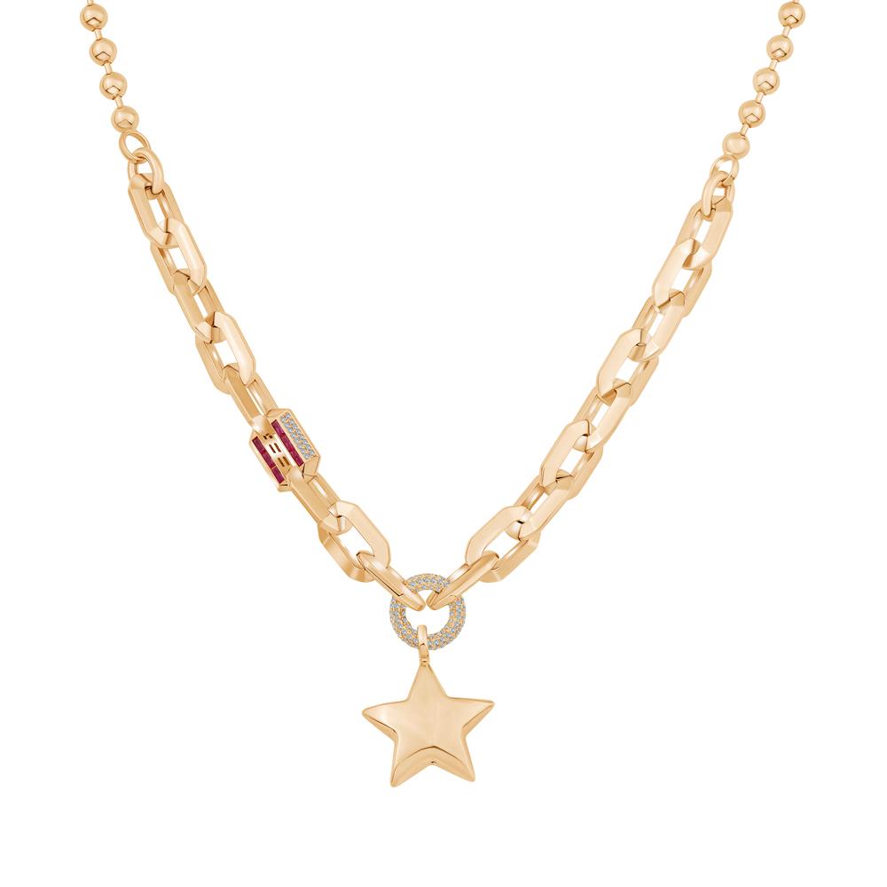 Taşlı Yıldız Tasarım Kolye 