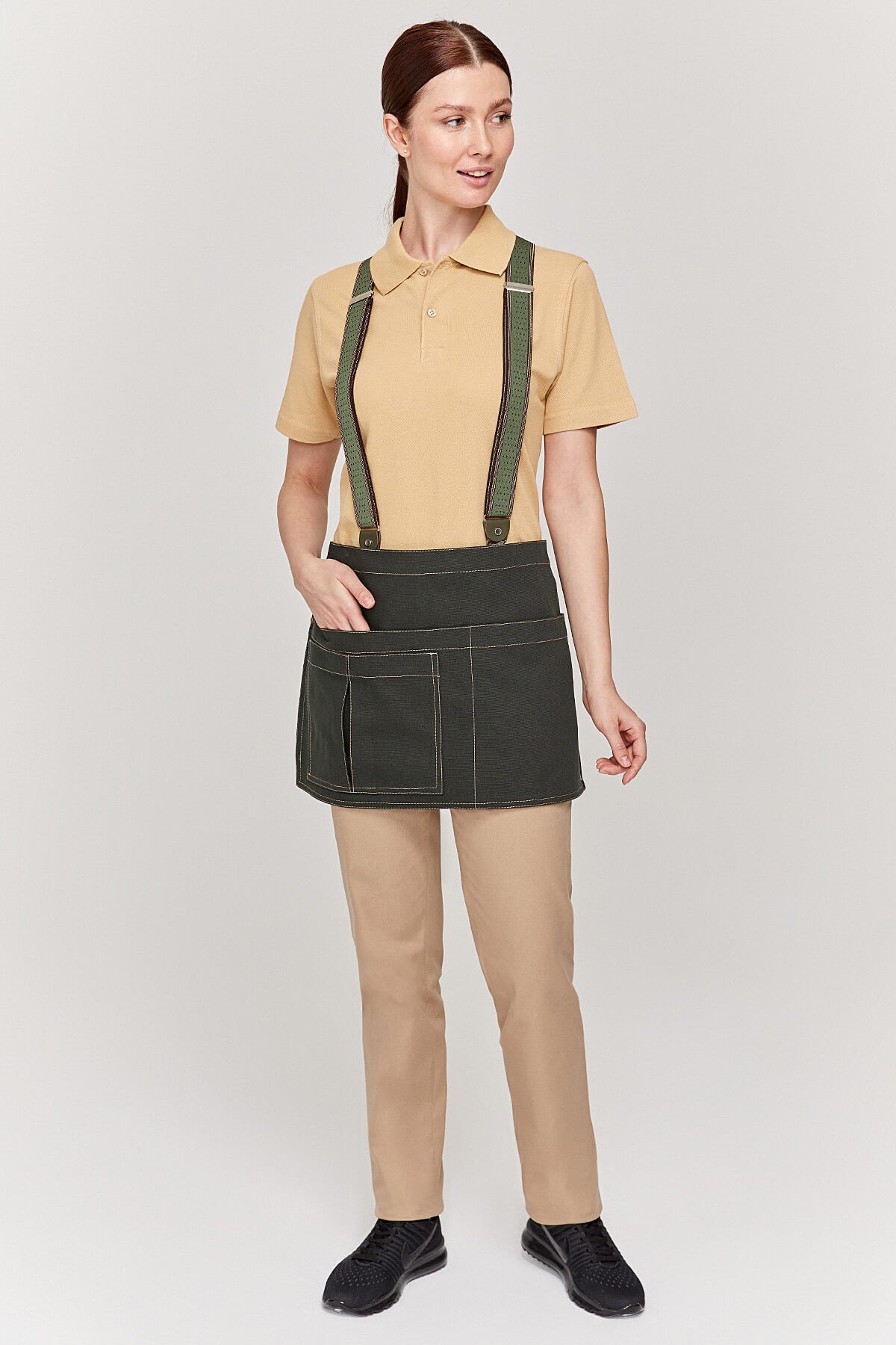 Haki Yeşil Servis Garson Bel Önlük