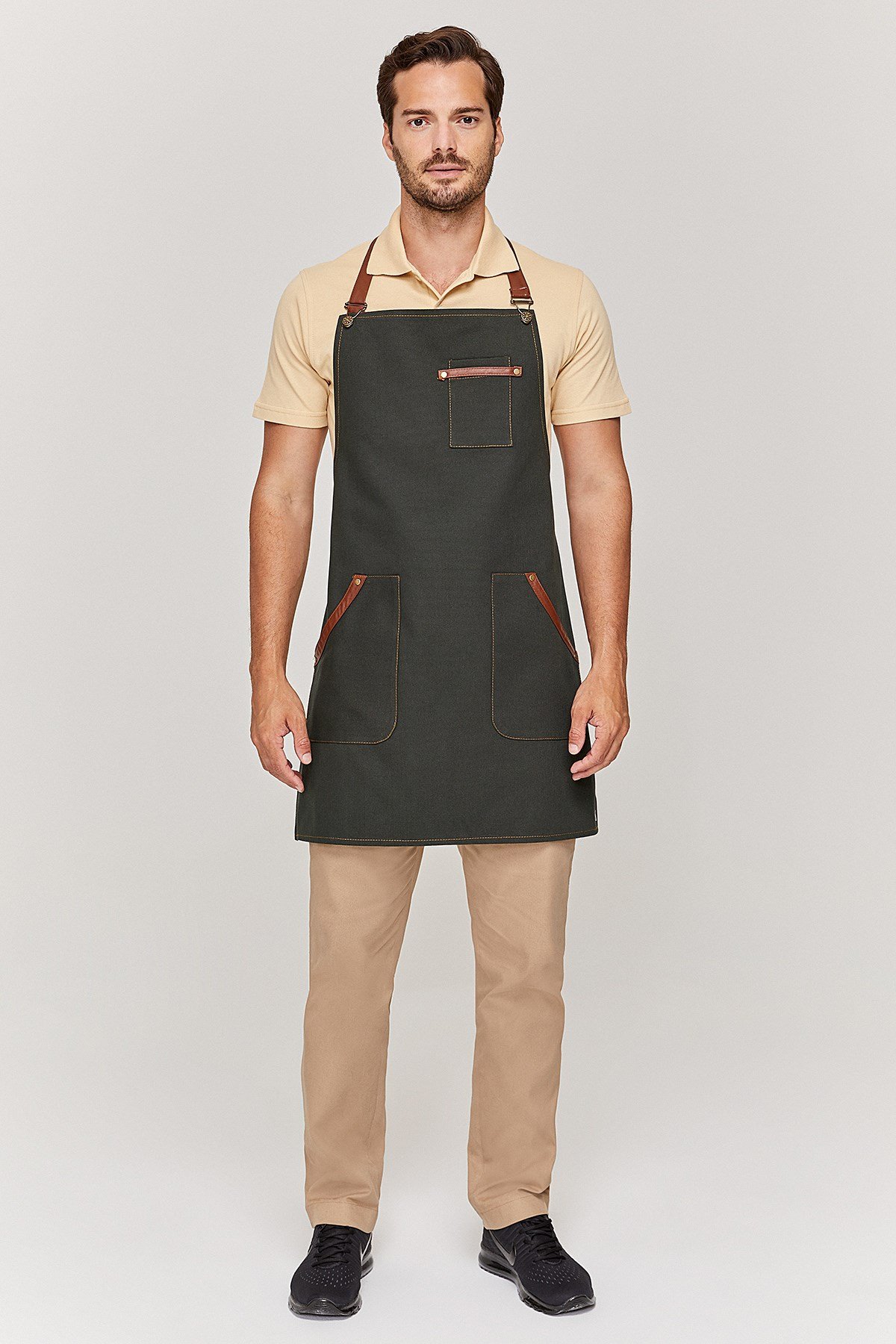 Haki Yeşil Servis Garson Boy Önlük