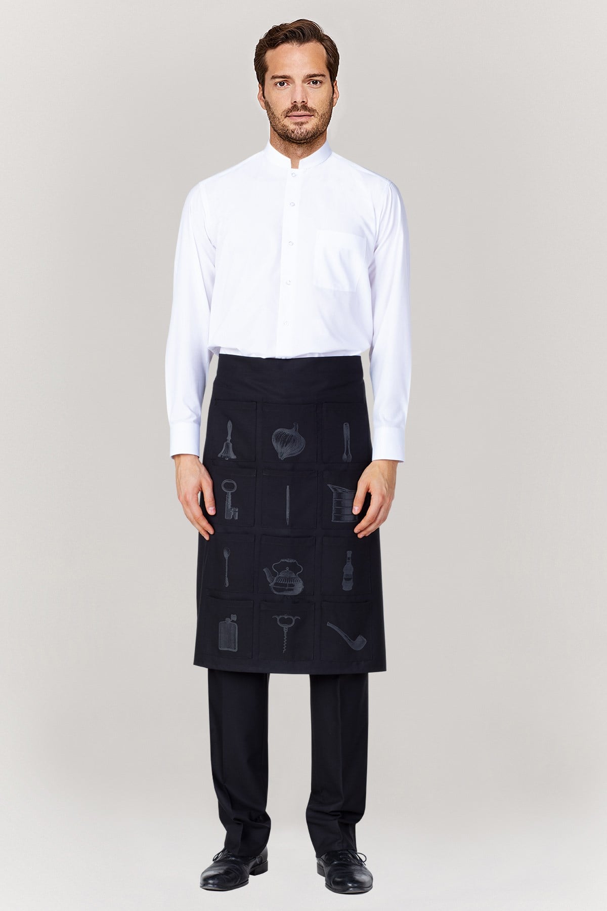 Hakim Yaka Erkek Slim Fit Beyaz Gömlek