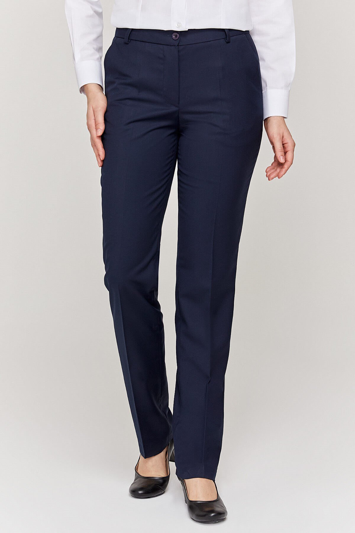 Kadın Lacivert Kumaş Pantolon