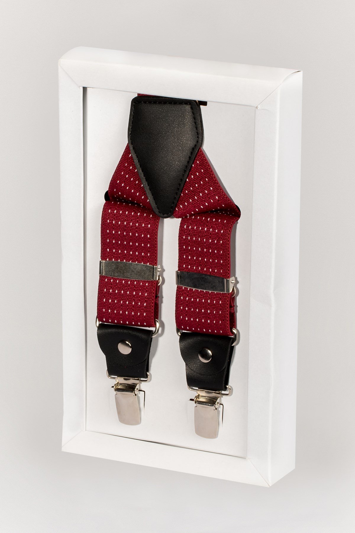 Kırmızı üzeri beyaz puantiyeli Pantolon Aksısı