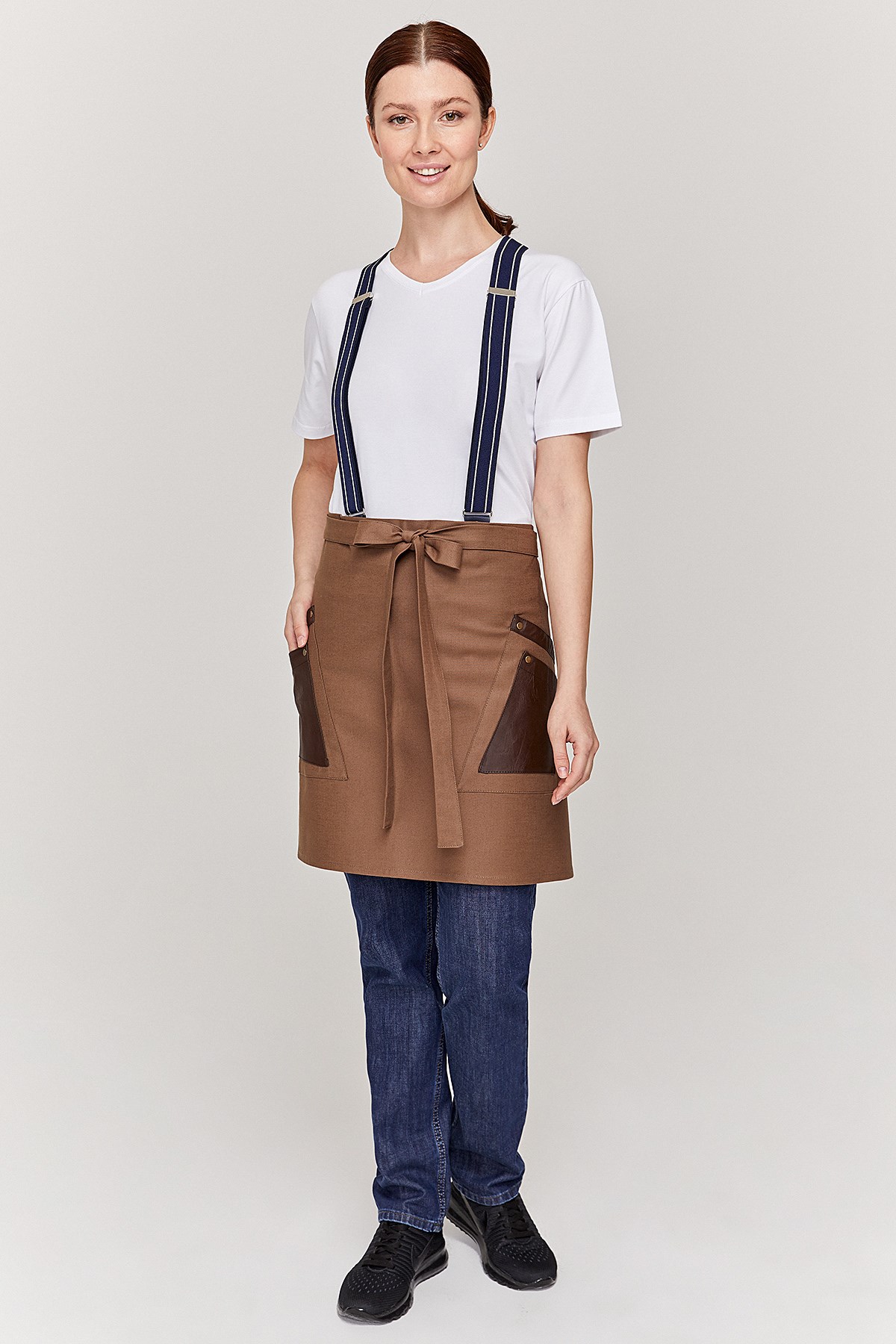 Sütlü Kayhverengi Servis Garson Bey Önlük