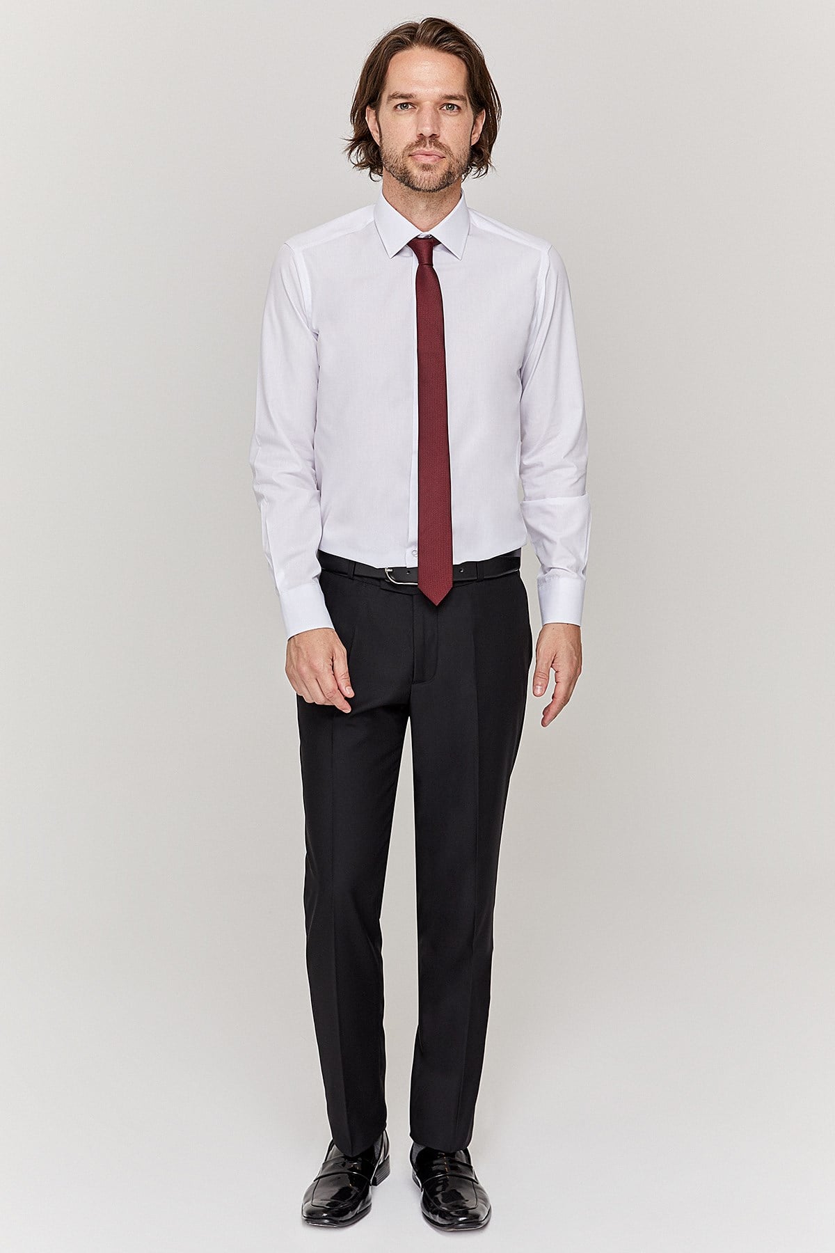 Erkek Siyah Kumaş Pantolon