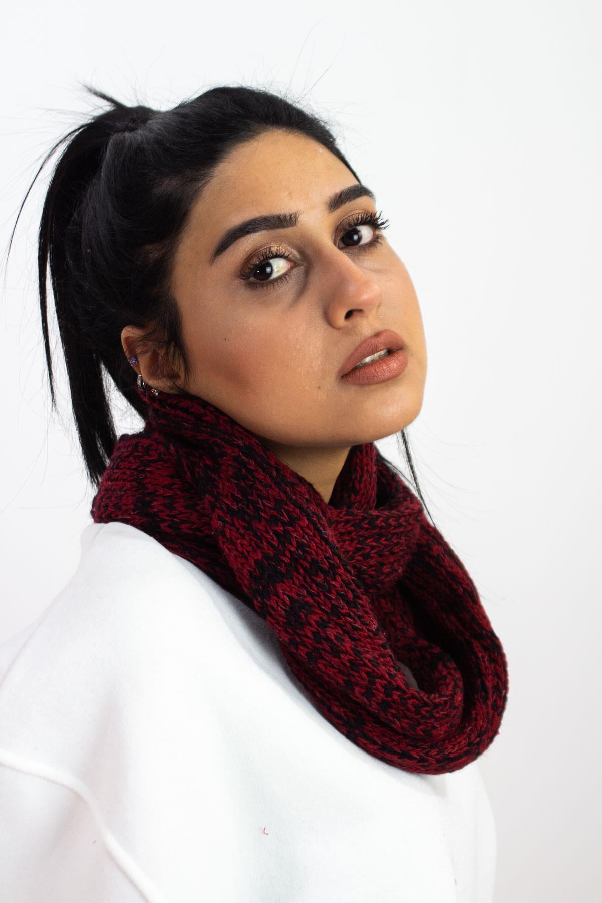 Sermoda Triko Boyunluk Bordo
