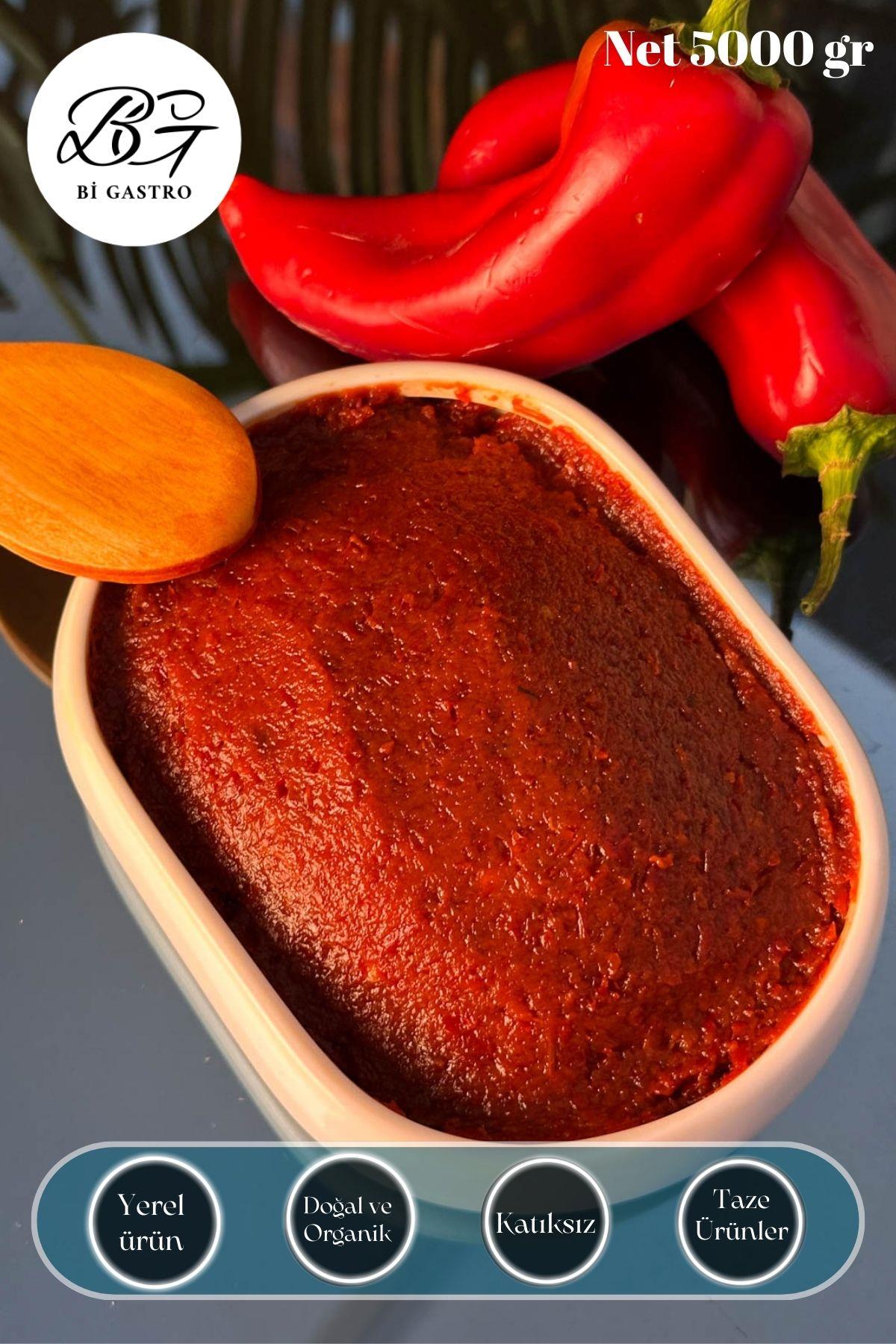 Bi Gastro , Yağ ve Sos  Sos  Salça , Antep Tatlı Biber Salçası Güneş Kurusu Tatlı Biber Salçası 5000 gr
