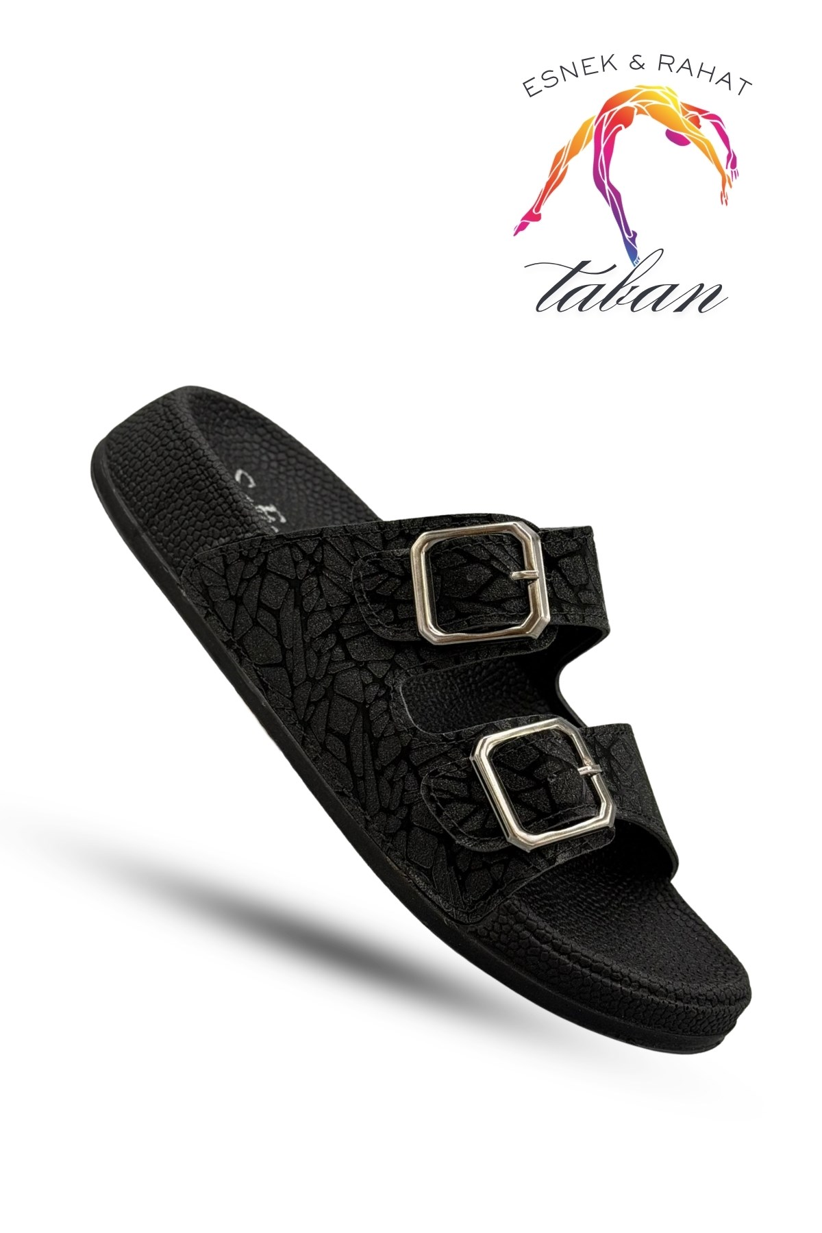 SERMODA , Kadın Terlik & Sandalet Modelleri ve Fiyatları | Sermoda , Çift Toka Kadın Terlik - Rahat ve Esnek Tabanlı Ayarlanabilir Bantlı Kadın Terlik Siyah