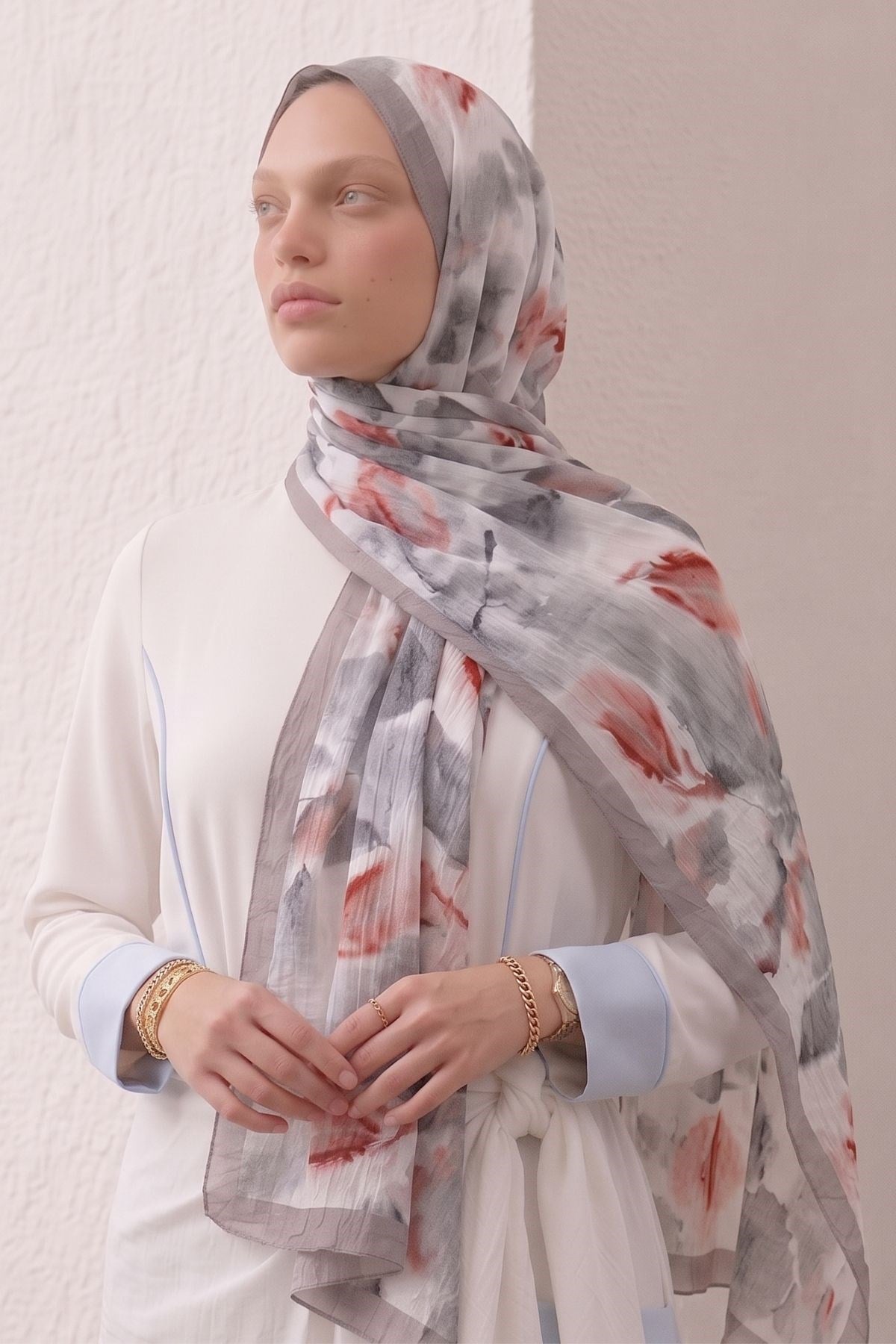 SERMODA , Tesettür Şal & Eşarp , Desenli Şal - Bambu Kraş Baskılı Şal 22