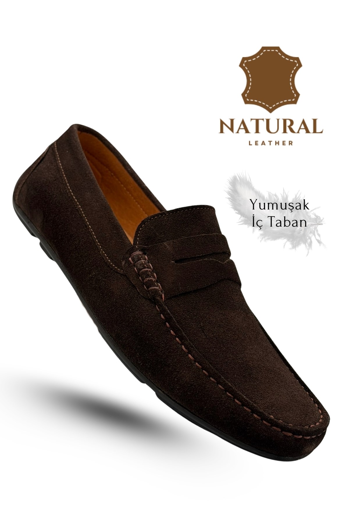 SERMODA , Günlük Ayakkabı , Sermoda Erkek Loafer - Hakiki Deri Rok Loafer Erkek Ayakkabı Süet Kahve