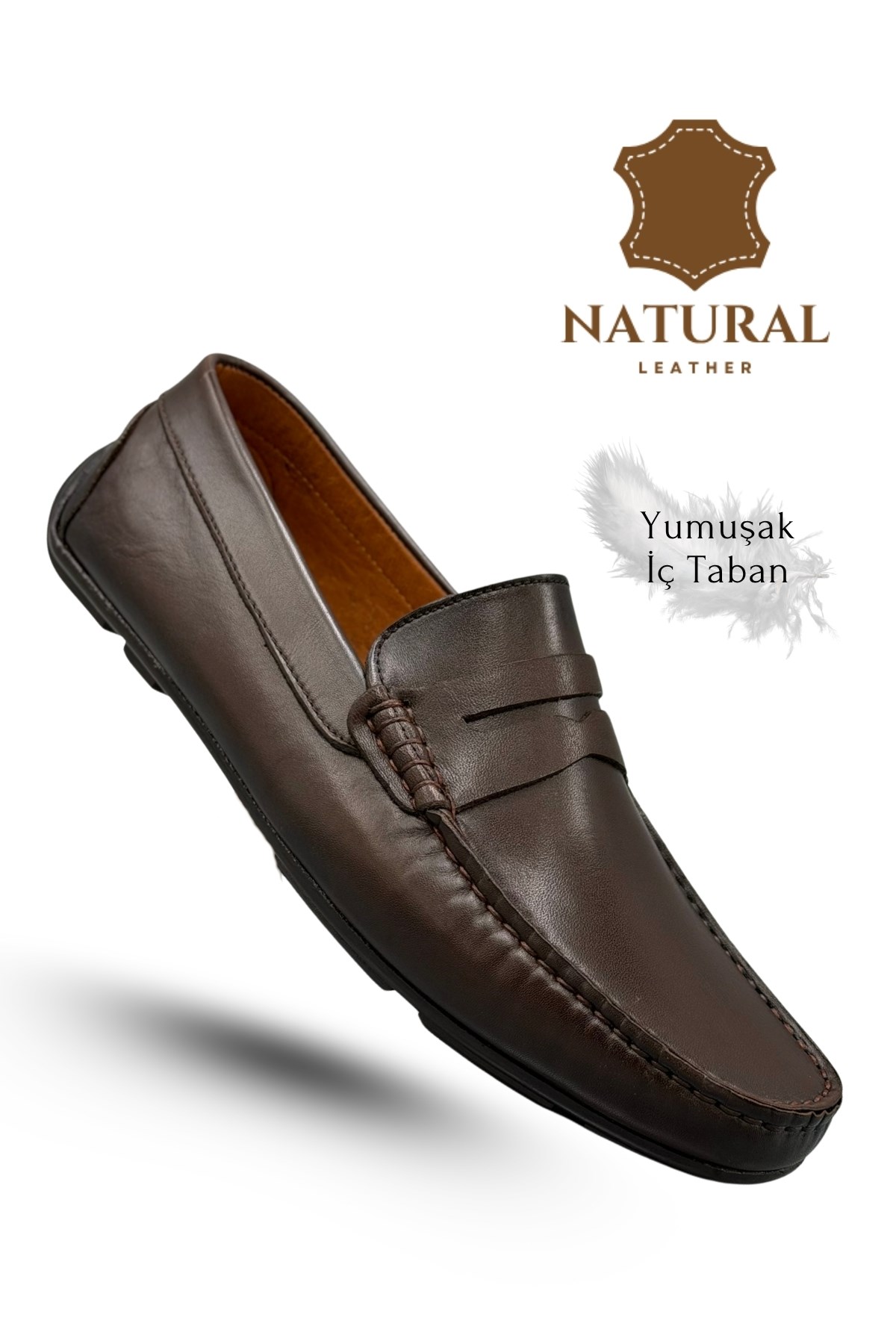 SERMODA , Günlük Ayakkabı , Sermoda Erkek Loafer - Hakiki Deri Rok Loafer Erkek Ayakkabı Kahve